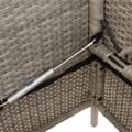 Miniatyrbillede 8 af 11: vidaXL havebænk med hynder polyrattan lysegrå