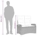 Miniatyrbillede 9 af 10: vidaXL havebænk med hynder og lænefunktion polyrattan sort