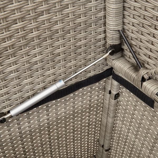 vidaXL havebænk med hynder polyrattan lysegrå