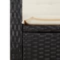Miniatyrbillede 7 af 10: vidaXL havebænk med hynder og lænefunktion polyrattan sort