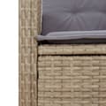 Miniatyrbillede 7 af 10: vidaXL havebænk med hynder og lænefunktion polyrattan beige