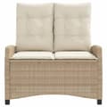 Miniatyrbillede 3 af 10: vidaXL havebænk med hynder og lænefunktion polyrattan beige