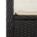 Miniatyrbillede 7 af 10: vidaXL havebænk med hynder og lænefunktion polyrattan sort