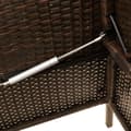 Miniatyrbillede 8 af 11: vidaXL havebænk med hynder polyrattan brun