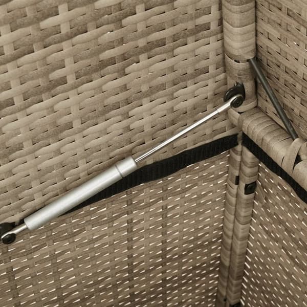 vidaXL havebænk med hynder polyrattan beige