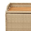 Miniatyrbillede 9 af 11: vidaXL opbevaringsbænk 100x50x52 cm polyrattan og akacietræ beige