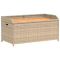 Miniatyrbillede 2 af 11: vidaXL opbevaringsbænk 100x50x52 cm polyrattan og akacietræ beige