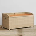 Miniatyrbillede 1 af 11: vidaXL opbevaringsbænk 100x50x52 cm polyrattan og akacietræ beige