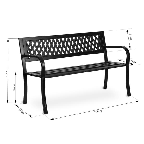 Havebænk med ryglæn 125 x 77 x 49 cm Clover sofa
