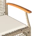 Miniatyrbillede 7 af 10: vidaXL havebænk med hynde polyrattan og akacietræ beige