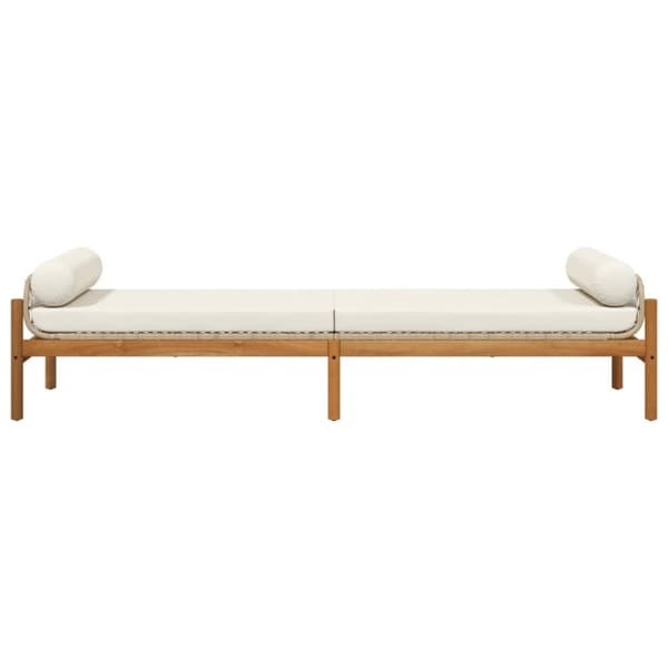 vidaXL Hagebenk med pute beige polyrotting akasie