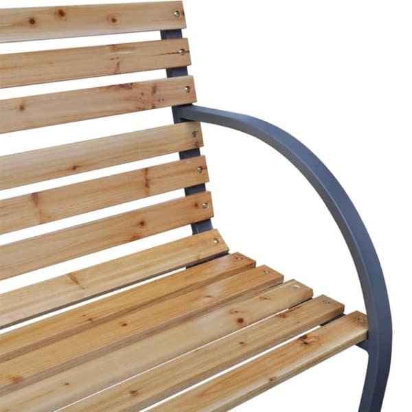 vidaXL havebænk 112 cm massivt fyrretræ