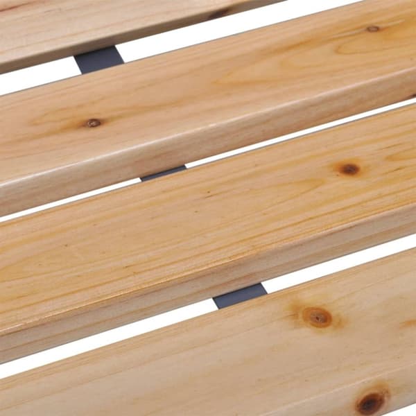vidaXL havebænk 112 cm massivt fyrretræ