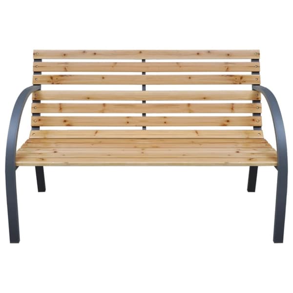 vidaXL havebænk 112 cm massivt fyrretræ