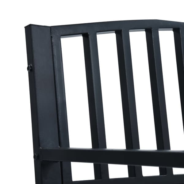 vidaXL Trädgårdsbänk svart 120 cm stål