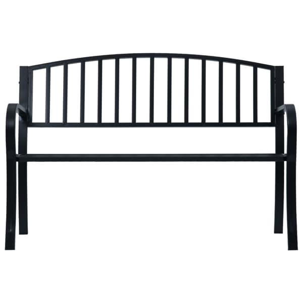 vidaXL Trädgårdsbänk svart 120 cm stål