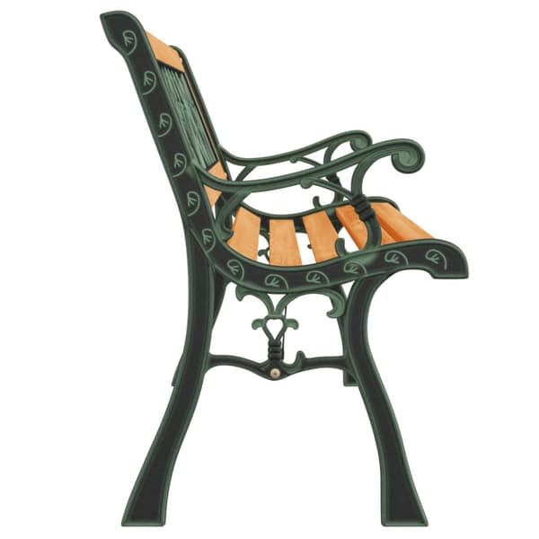 vidaXL Hagebenk 116 cm heltre gran og stål