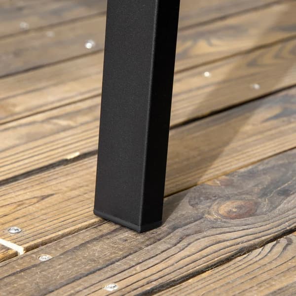 Rootz Metal Havebænk - 2-personers - Blomster - Vejrbestandig - Have og terrasse - Sort - 127 x 63 x 83 cm