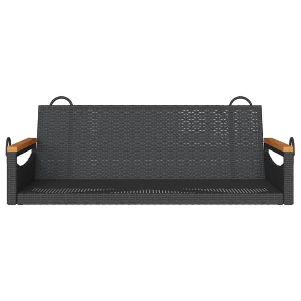 vidaXL gyngebænk 109x62x40 cm polyrattan sort