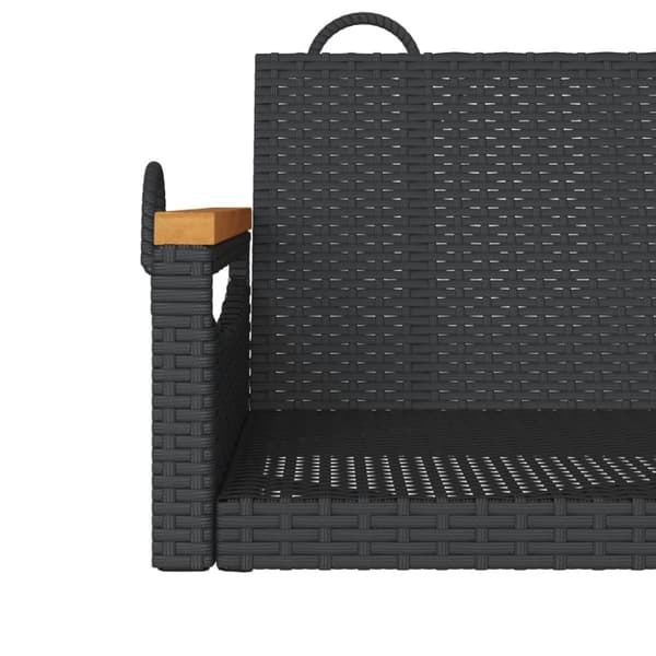 vidaXL gyngebænk 109x62x40 cm polyrattan sort