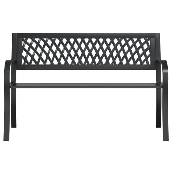 vidaXL Hagebenk svart 120 cm stål