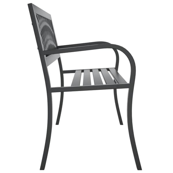 vidaXL Hagebenk svart 120 cm stål