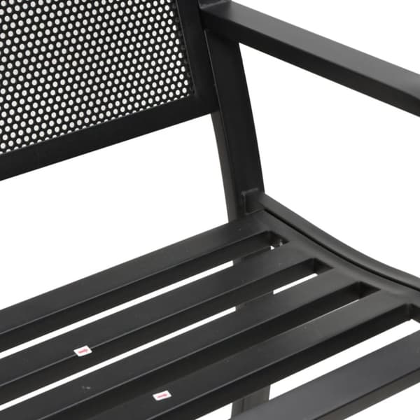 vidaXL Puutarhapenkki 119 cm musta teräs