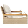 Miniatyrbillede 4 af 9: vidaXL havebænk med hynder 109x62x40 cm polyrattan beige