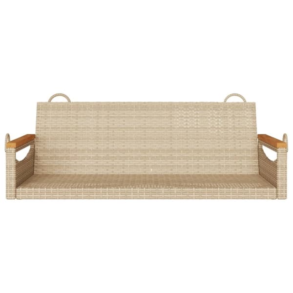 vidaXL gyngebænk 109x62x40 cm polyrattan beige