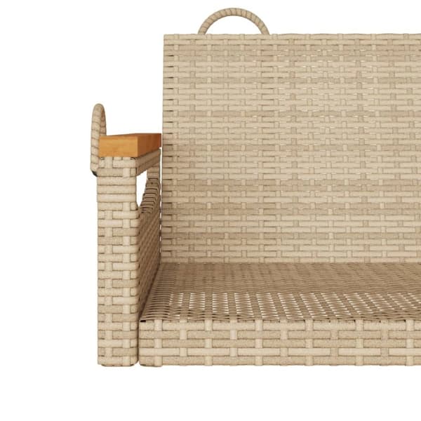 vidaXL gyngebænk 109x62x40 cm polyrattan beige