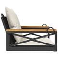 Miniatyrbillede 5 af 9: vidaXL gyngebænk med hynder 63x62x40 cm polyrattan sort