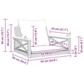 Miniatyrbillede 9 af 9: vidaXL gyngebænk med hynder 63x62x40 cm polyrattan sort