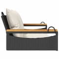 Miniatyrbillede 5 af 9: vidaXL gyngebænk med hynder 109x62x40 cm polyrattan sort