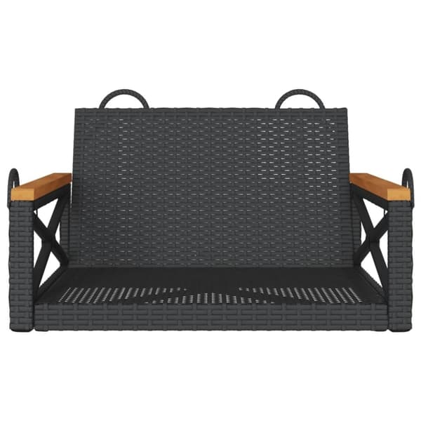 vidaXL Gungbänk svart 63x62x40 cm konstrotting
