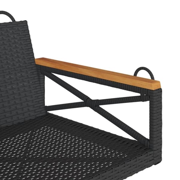 vidaXL Gungbänk svart 63x62x40 cm konstrotting