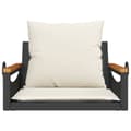 Miniatyrbillede 4 af 9: vidaXL gyngebænk med hynder 63x62x40 cm polyrattan sort