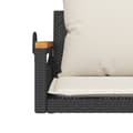 Miniatyrbillede 8 af 9: vidaXL gyngebænk med hynder 63x62x40 cm polyrattan sort