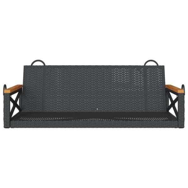 vidaXL gyngebænk 109x62x40 cm polyrattan sort
