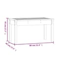 Miniatyrbillede 9 af 9: vidaXL havebænk 80x44x45 cm massivt fyrretræ sort -  Havebænke