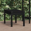 Miniatyrbillede 1 af 9: vidaXL havebænk 80x44x45 cm massivt fyrretræ sort -  Havebænke