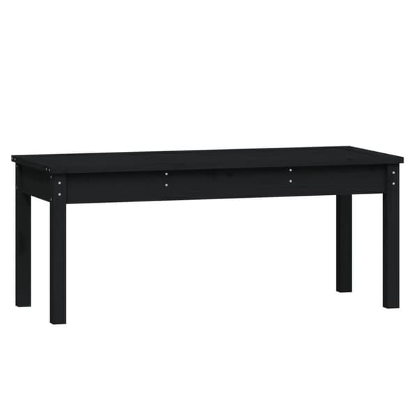 vidaXL Puutarhapenkki musta 109x44x45 cm täysi mänty -  Puutarhapenkit
