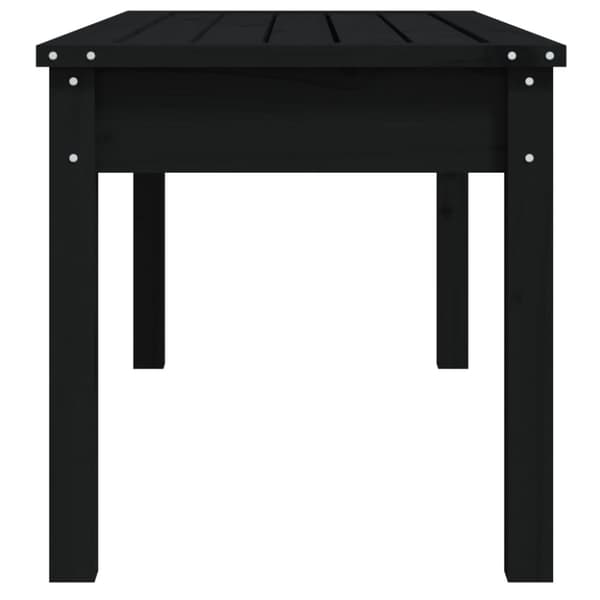 vidaXL Puutarhapenkki musta 109x44x45 cm täysi mänty -  Puutarhapenkit