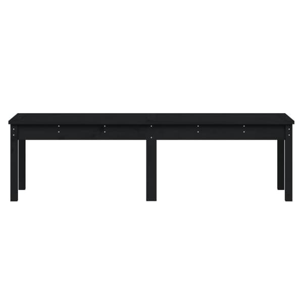 vidaXL Trädgårdsbänk 2-sits svart 159,5x44x45 cm massiv furu -  Trädgårdsbänkar