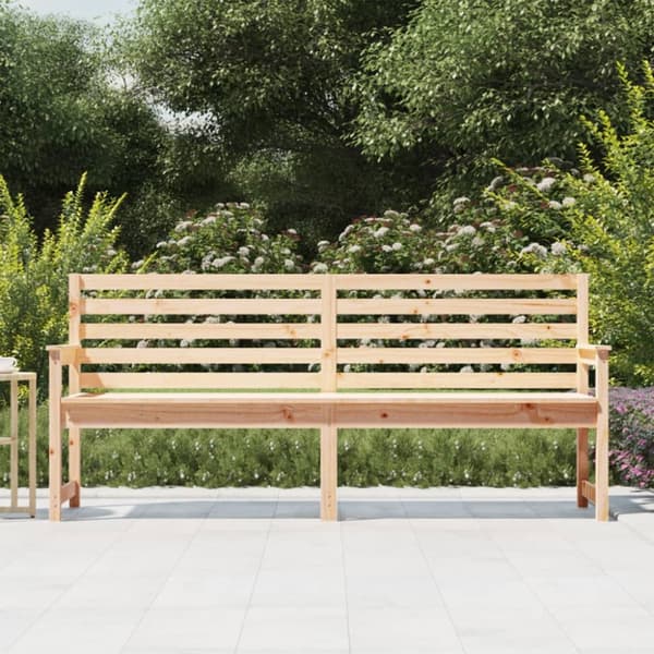 vidaXL havebænk 203,5x48x91,5 cm massivt fyrretræ -  Havebænke