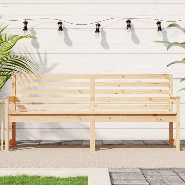 vidaXL havebænk 203,5x48x91,5 cm massivt fyrretræ -  Havebænke
