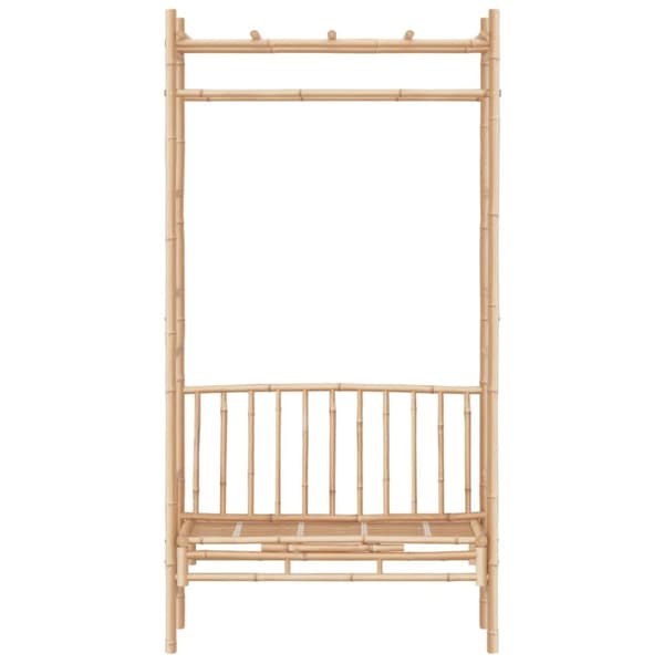 vidaXL Trädgårdsbänk med pergola 116 cm bambu -  Trädgårdsbänkar