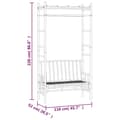 Miniatyrbild 7 av 7: vidaXL Trädgårdsbänk med pergola 116 cm bambu -  Trädgårdsbänkar
