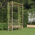 Miniatyrbild 1 av 7: vidaXL Trädgårdsbänk med pergola 116 cm bambu -  Trädgårdsbänkar