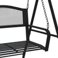 Pikkukuva 7 / 9: vidaXL Keinupenkki 124 cm musta teräs -  Puutarhapenkit