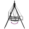 Pikkukuva 8 / 9: vidaXL Keinupenkki 124 cm musta teräs -  Puutarhapenkit